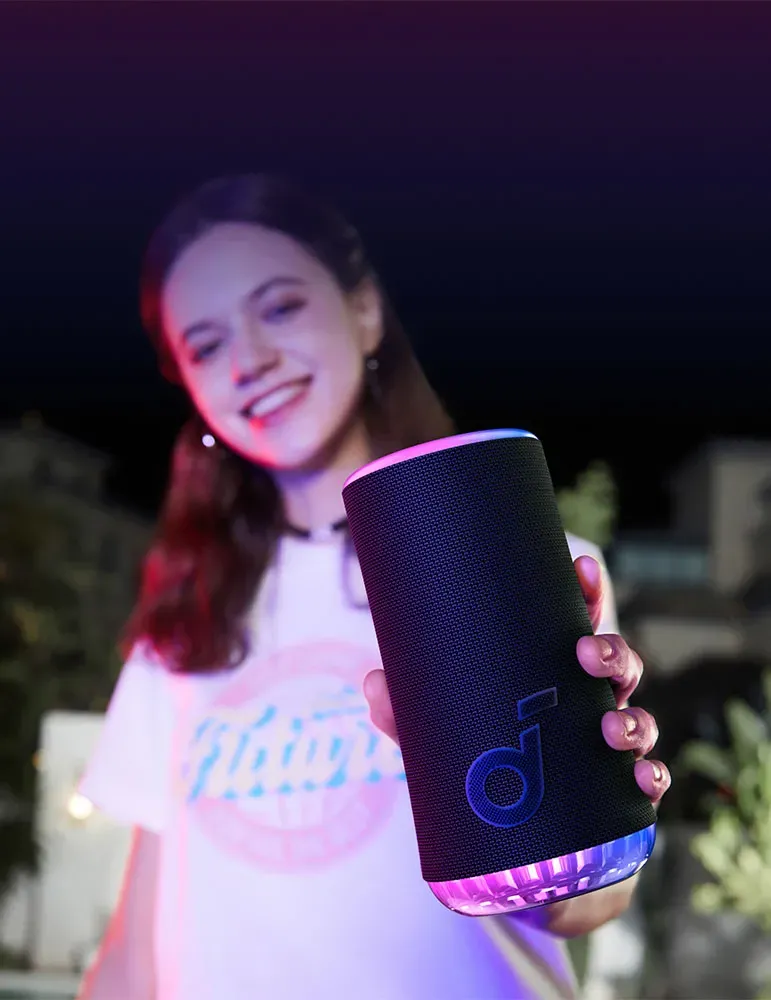 SOUNDCORE Soundcore Glow — Głośniki Bluetooth z efektem świetlnym i wodoodpornością IP67
