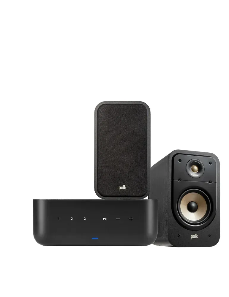 DENON Denon Home AMP + Polk Audio ES20 — Zestaw stereo z HDMI eARC i Hi-Res Audio