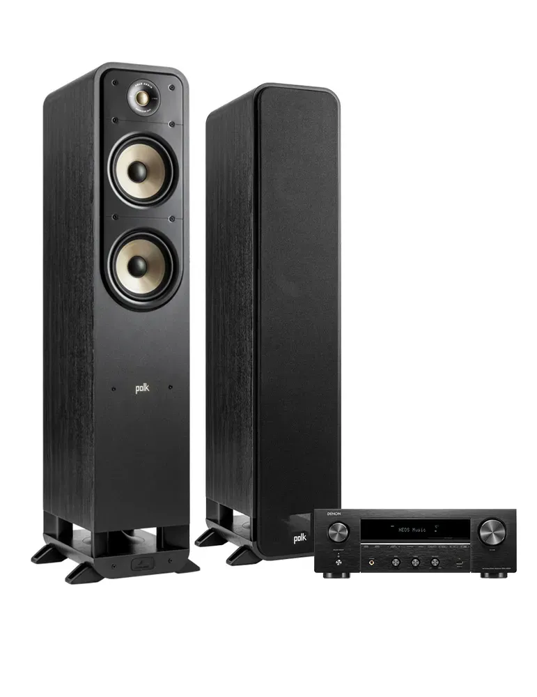 DENON Denon DRA-900H + Polk Audio ES55 — Zestaw stereo Hi-Fi z Bluetooth