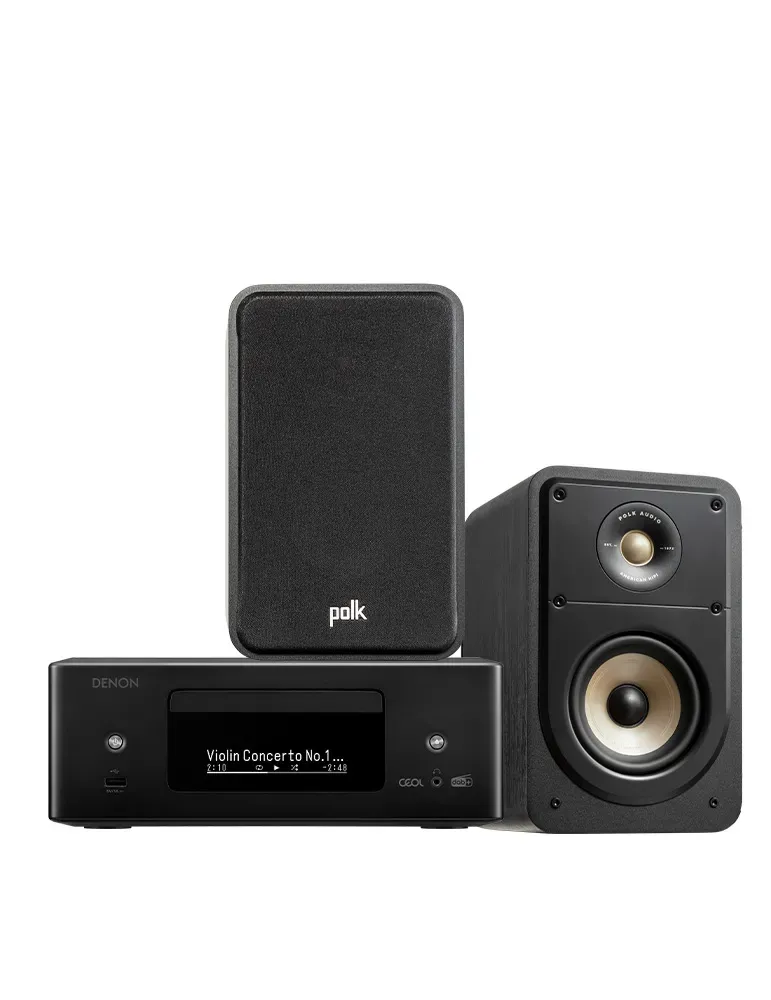 DENON Denon RCD-N12 DAB + Polk Audio ES15 — Zestaw stereo z Bluetooth i HDMI ARC