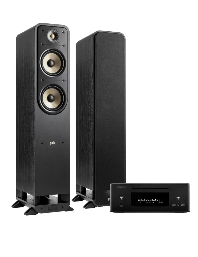 DENON Zestaw stereo Denon RCD-N12 DAB/Polk Audio ES55 — Bluetooth, HDMI ARC, HEOS