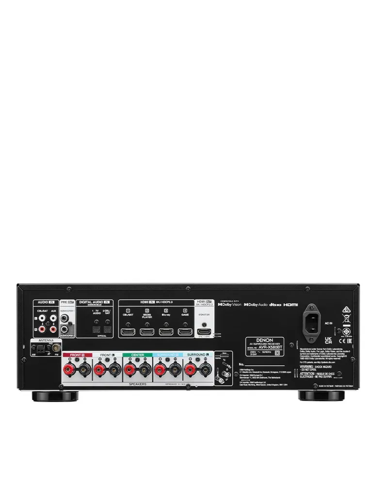 DENON Zestaw Denon AVR-X580BT + Polk Audio T50/T15/T30 — Domowy system audio 5.0