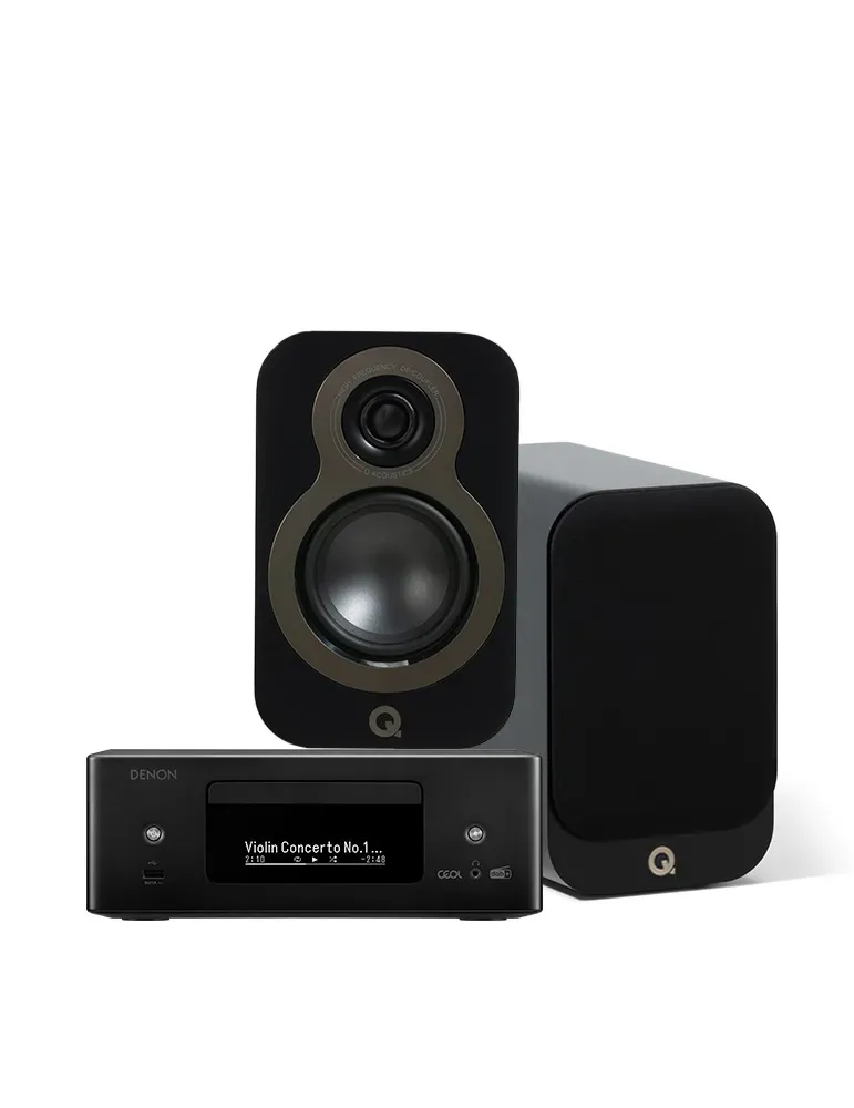 DENON Denon RCD-N12 DAB + QA 3020c — Zestaw stereo Hi-Fi z Bluetooth i Wi-Fi