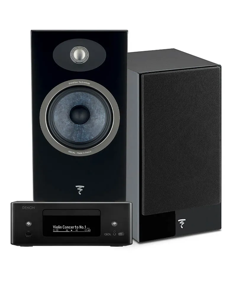 DENON Denon RCD-N12 DAB + Focal Theva N°1 — Zestaw stereo Hi-Fi z CD i Bluetooth