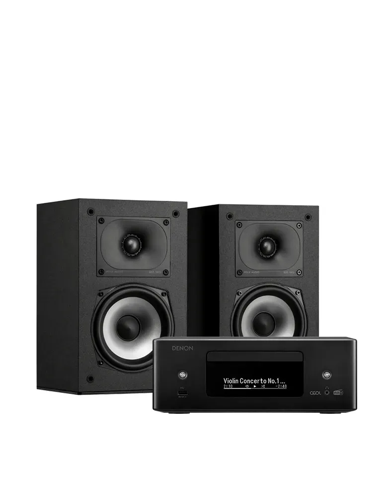 DENON Denon RCD-N12 DAB + Polk Audio XT15 — Zestaw stereo Hi-Fi dla małych pomieszczeń