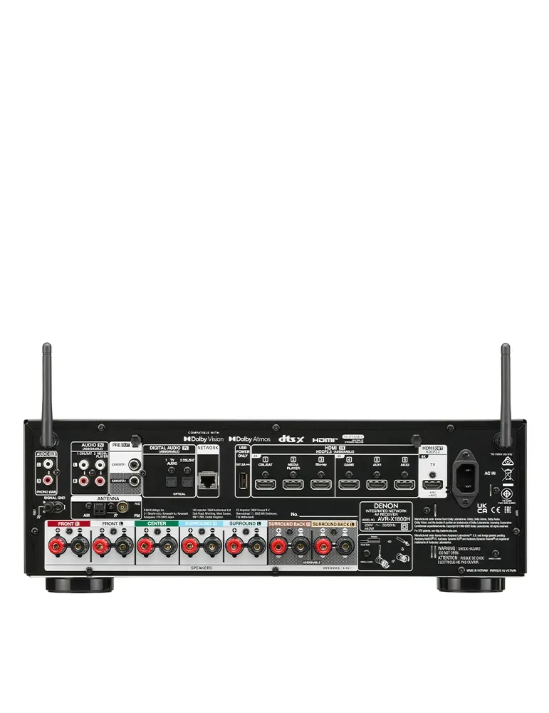 DENON Zestaw Denon AVR-X1800H z Polk Audio ES60/ES15/ES35C — Wysoka jakość dźwięku 5.0