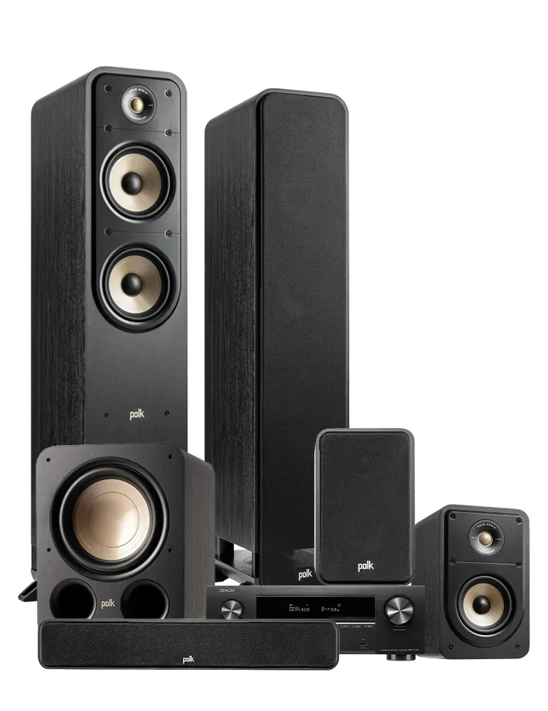 DENON Denon AVR-X1800H + Polk Audio ES55/ES15/ES35C/ES10SUB — Kino domowe z Dolby Atmos