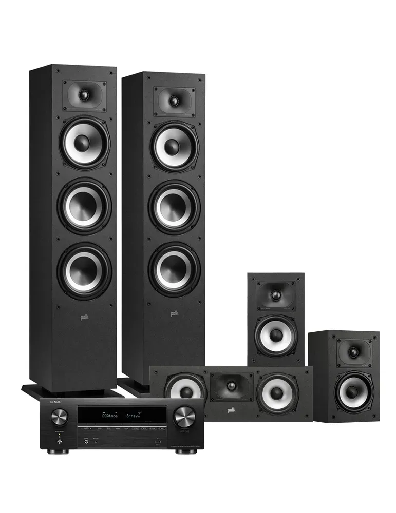 DENON Denon AVR-X1800H + Polk Audio XT60/15/30C — Kino domowe z Dolby Atmos