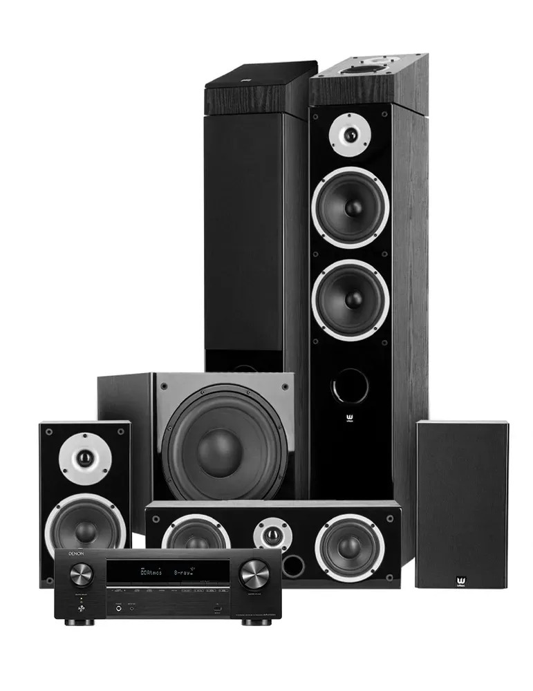 DENON Denon AVR-X1800H + Wilson Raptor 7/1/X/Vocal/SUB-10 — Kino domowe 7.1 z Dolby Atmos i HEOS